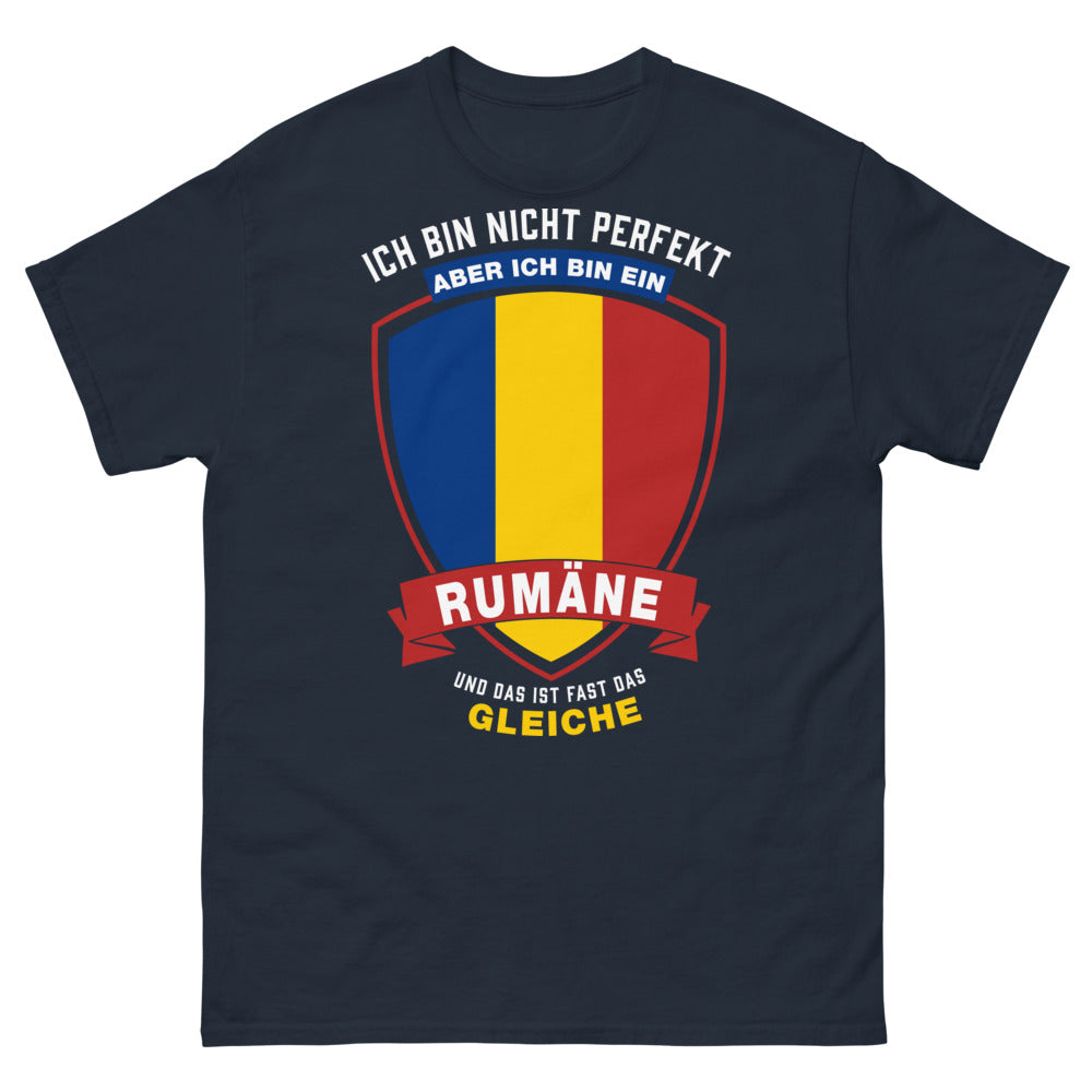 T-shirt roumain marine - Ich bin nicht perfekt, aber Rumäne