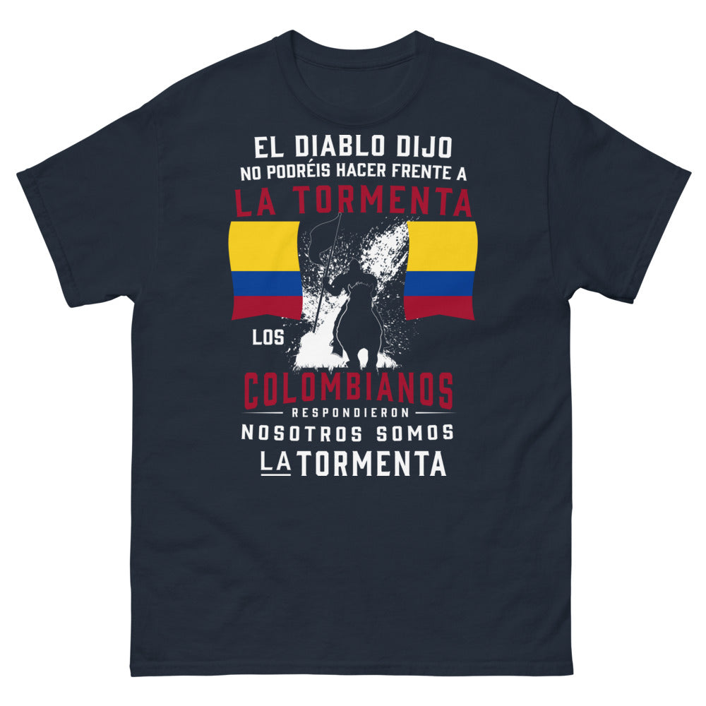 T-shirt Colombianos La Tormenta marine - Los Colombianos somos la Tormenta