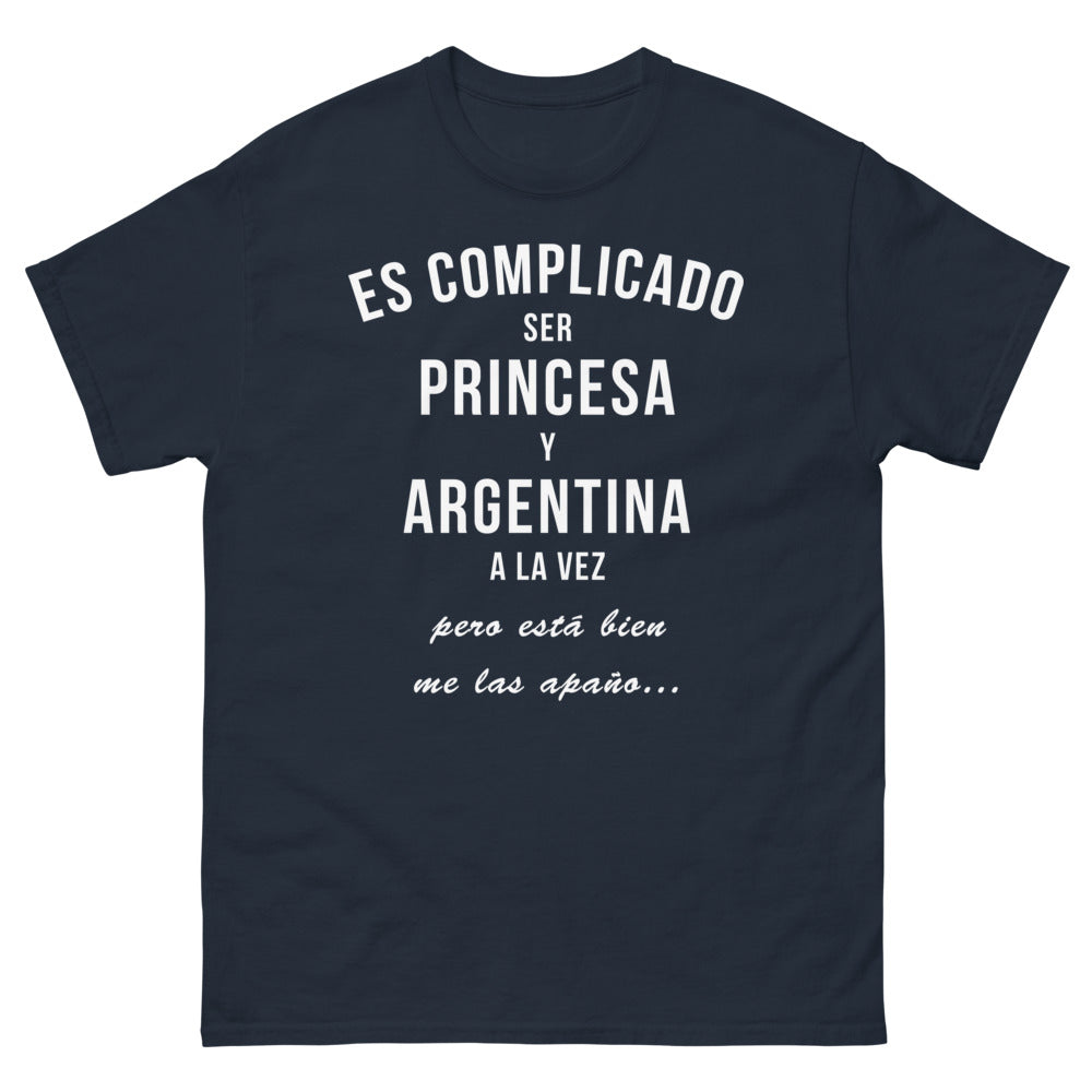 T-shirt Princesa y Argentina marine - Es complicado ser princesa y argentina