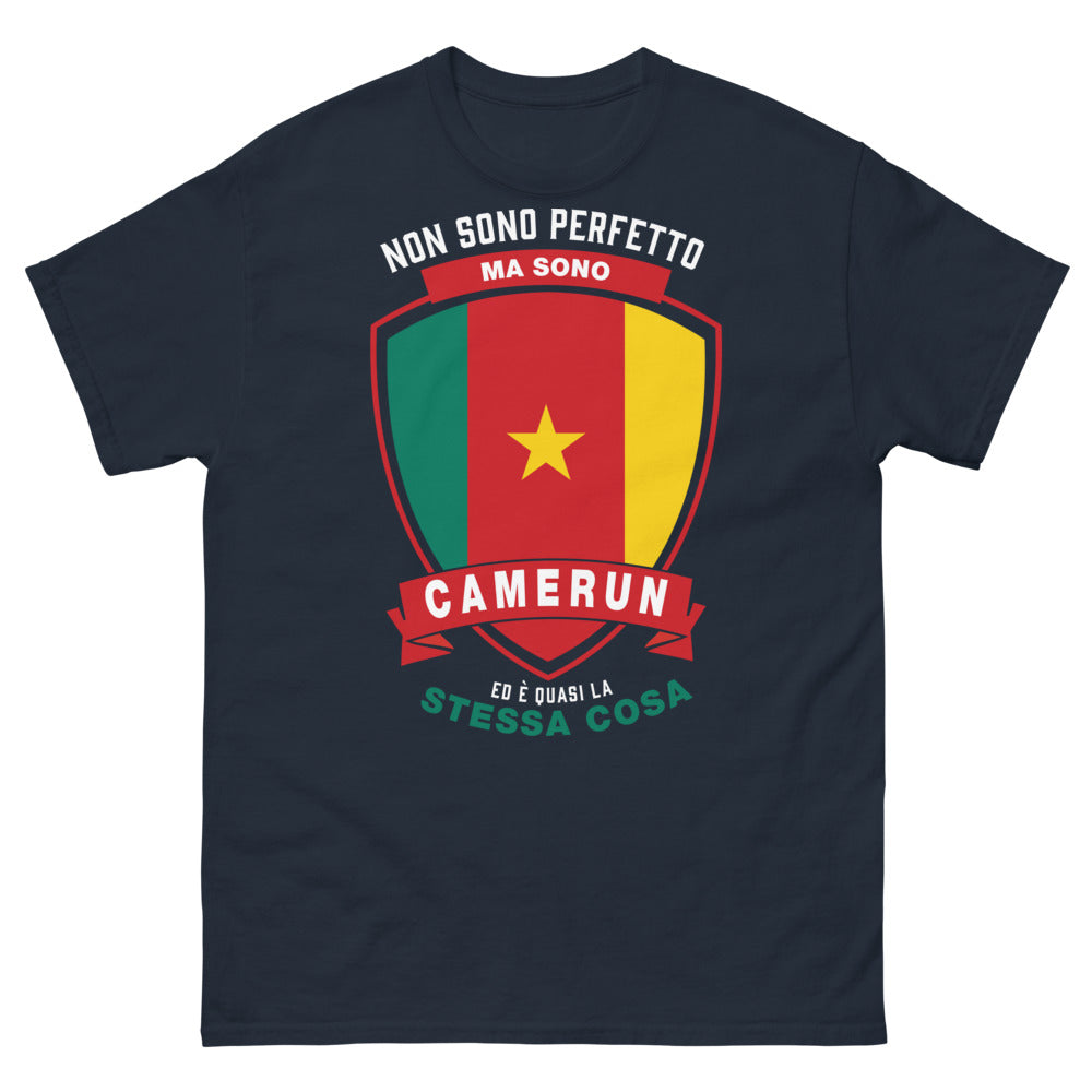 T-shirt Cameroun marine - Non sono perfetto mais sono camerunese