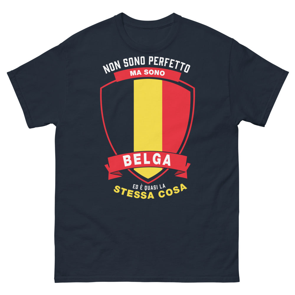 T-shirt Belge bleu marine - humour et fierté des origines