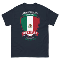 Thumbnail for T-shirt Mexique marine face - I'm Not Perfect But I'm a Mexican