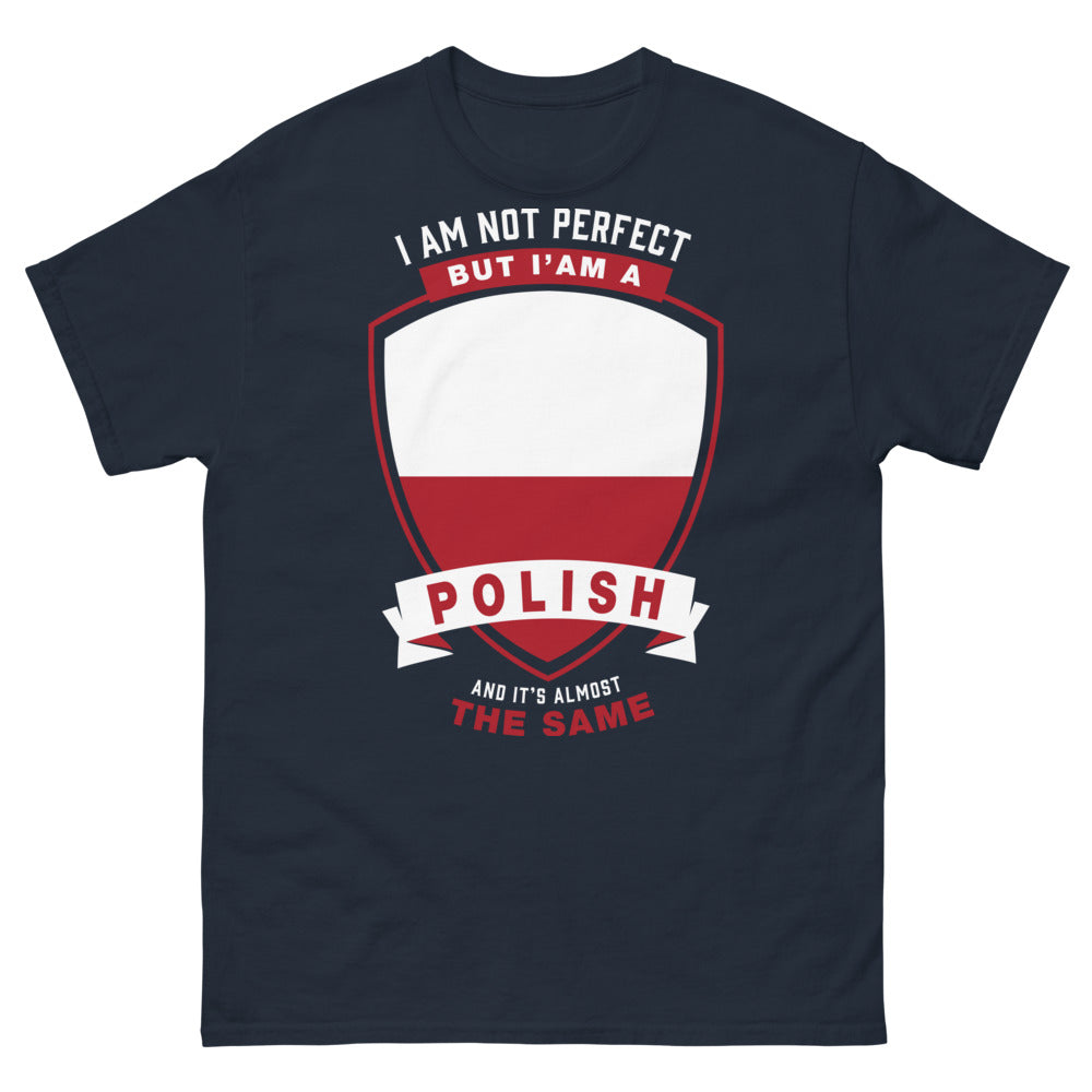T-shirt Pologne bleu marine face - Not perfect, Polish pride