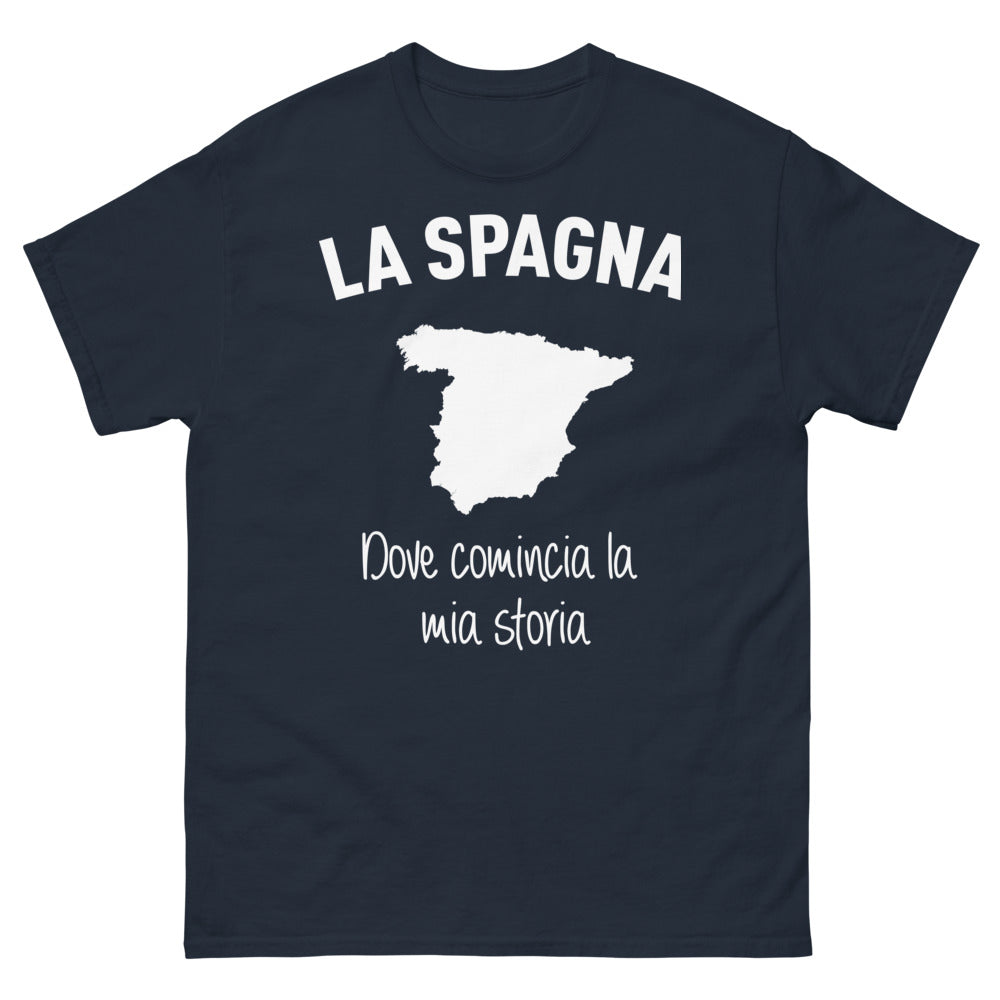 T-shirt Espagne marine - Dove comincia la mia storia
