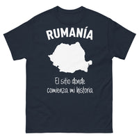 Thumbnail for T-shirt Roumanie marine - Là où commence mon histoire