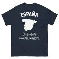 Thumbnail for T-shirt Espagne marine - Espagne où commence mon histoire