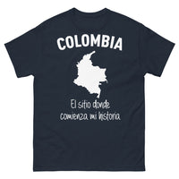Thumbnail for T-shirt Colombie marine - Colombia, el sitio donde comienza mi historia