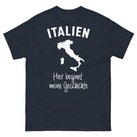 Thumbnail for T-shirt Italien marine - Hier beginnt meine Geschichte