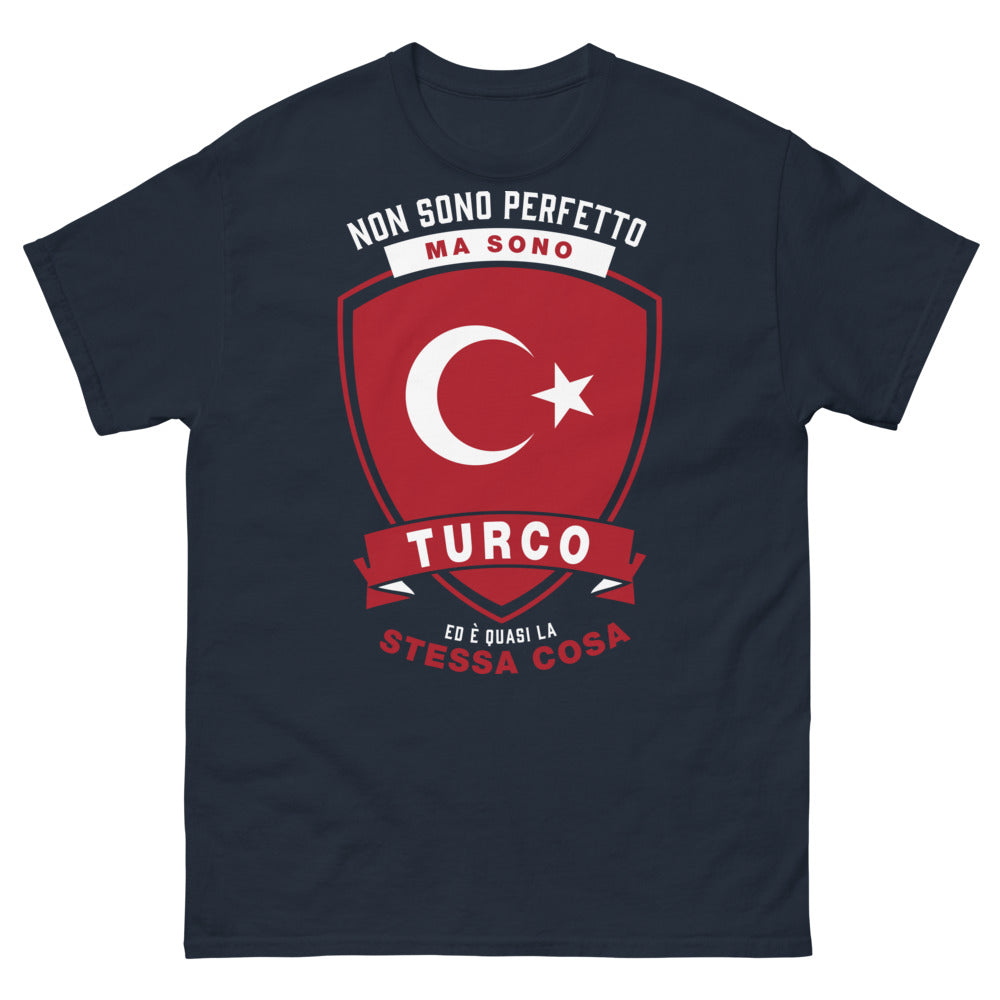 T-Shirt Turco blu - Non sono perfetto ma sono turco