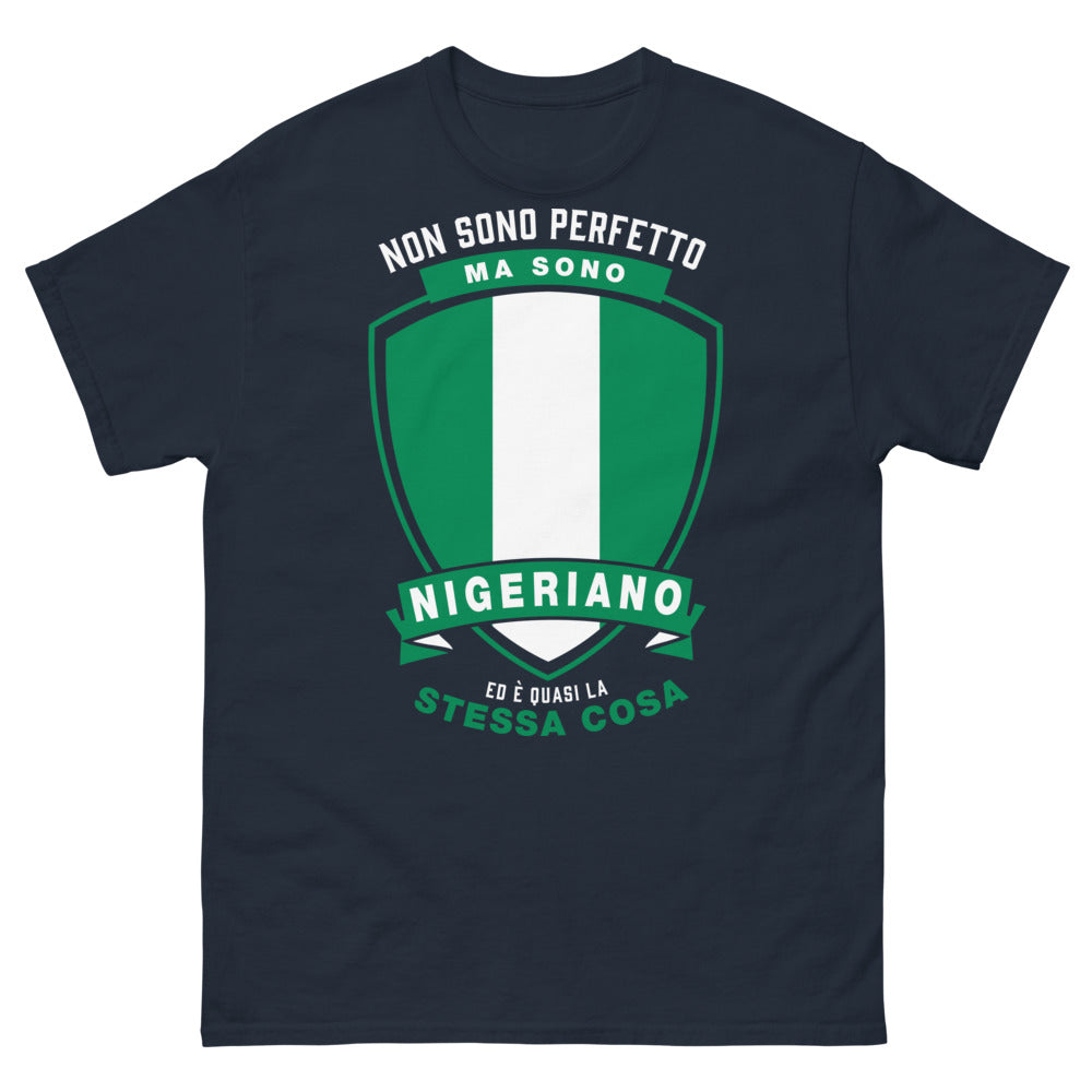 T-shirt Nigeriano marine - Non sono perfetto ma sono nigeriano