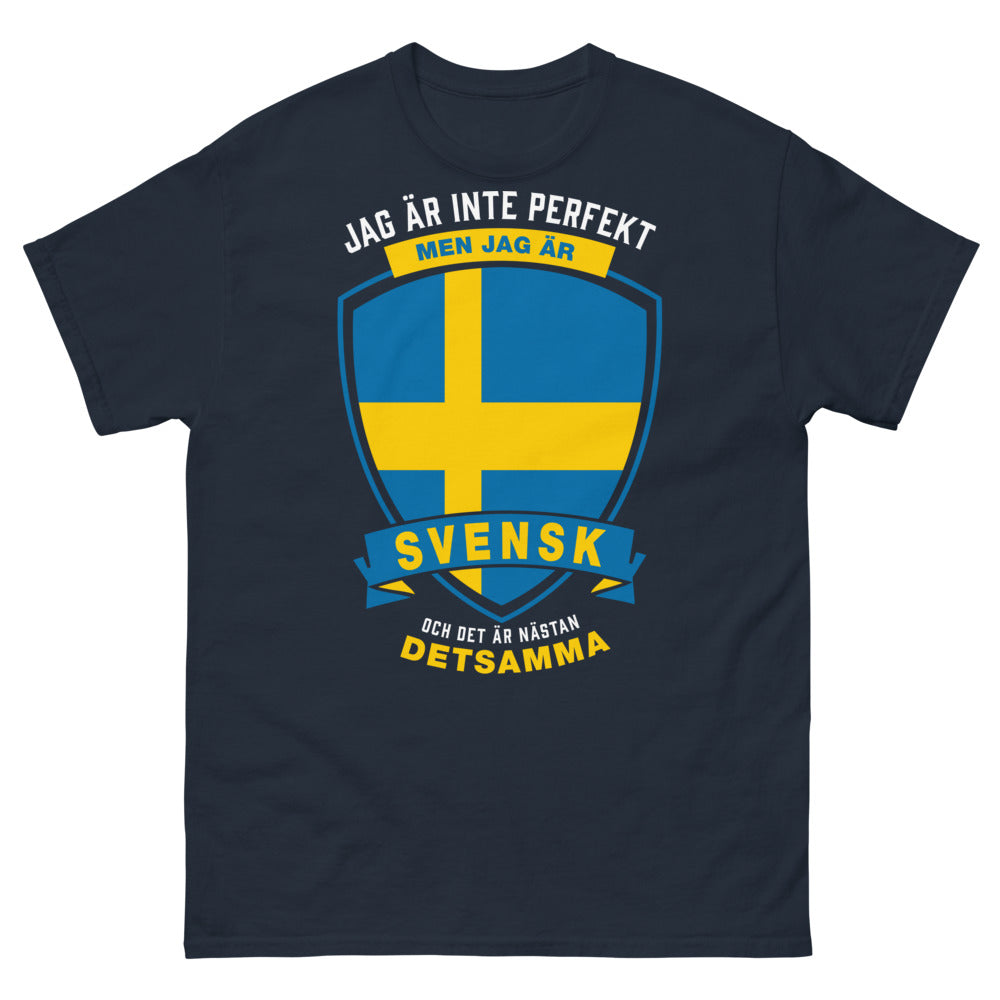 T-shirt Suède bleu marine - Jag är inte perfekt