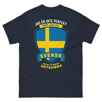 Thumbnail for T-shirt Suède bleu marine - Jag är inte perfekt