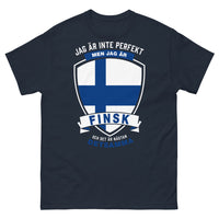 Thumbnail for T-shirt finlandaise marine - Je ne suis pas parfait, mais finlandais