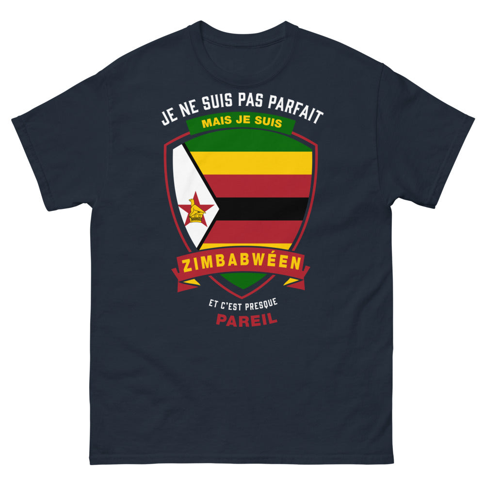 T-shirt Zimbabwe marine - Je ne suis pas parfait