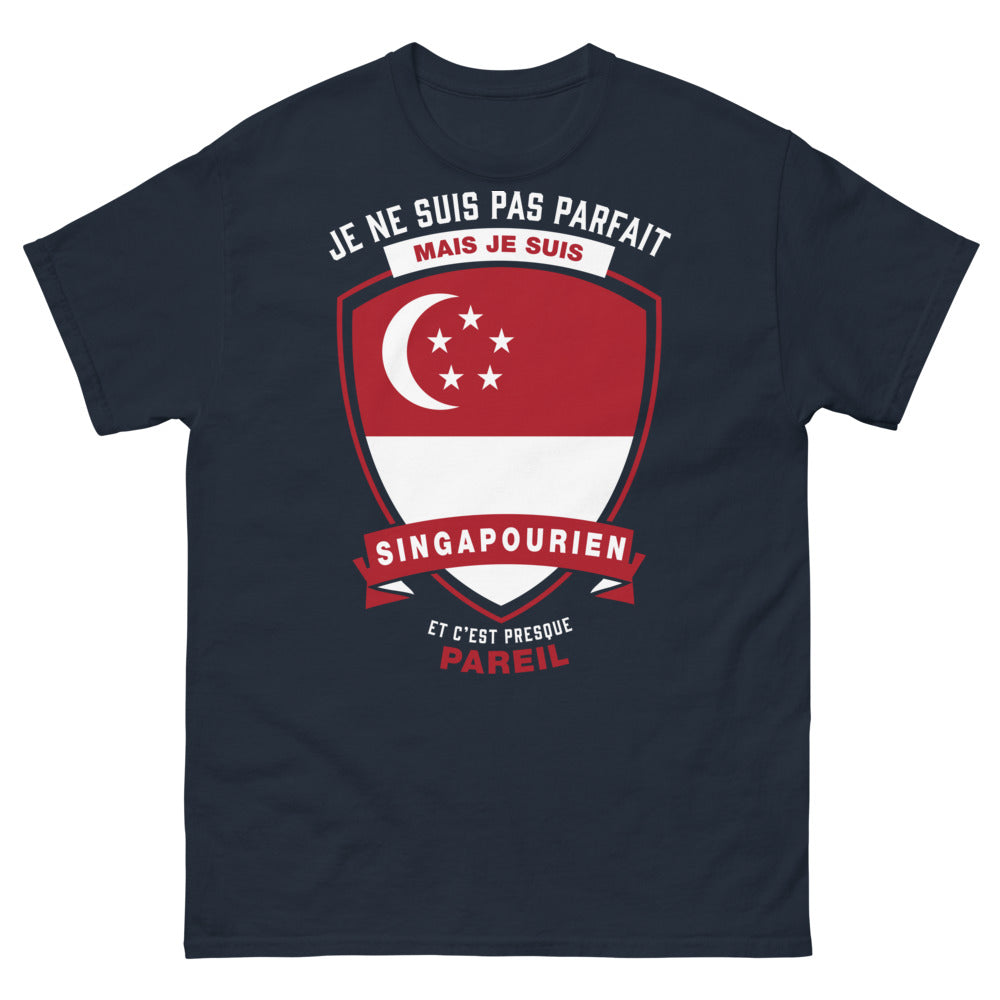 T-shirt Singapourien marine - je suis singapourien