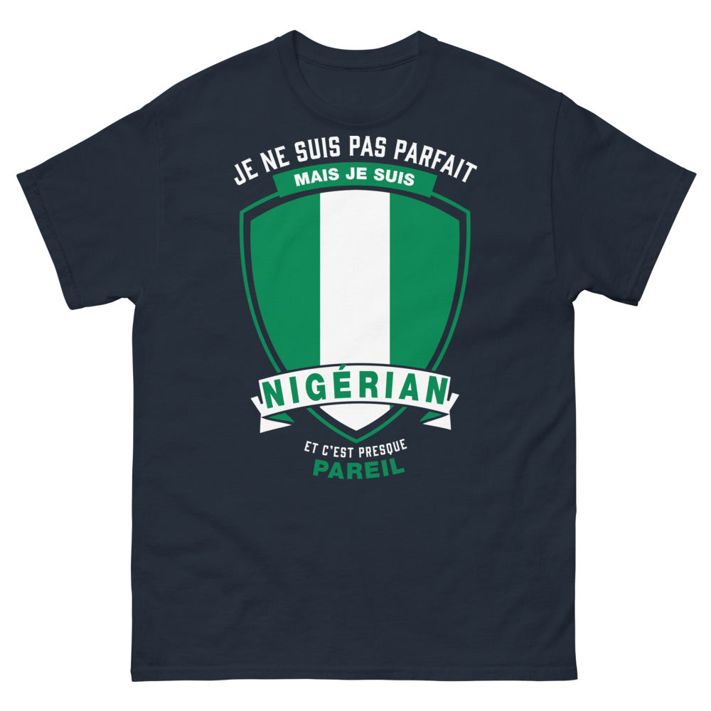 T-shirt Nigérian bleu marine - Je ne suis pas parfait