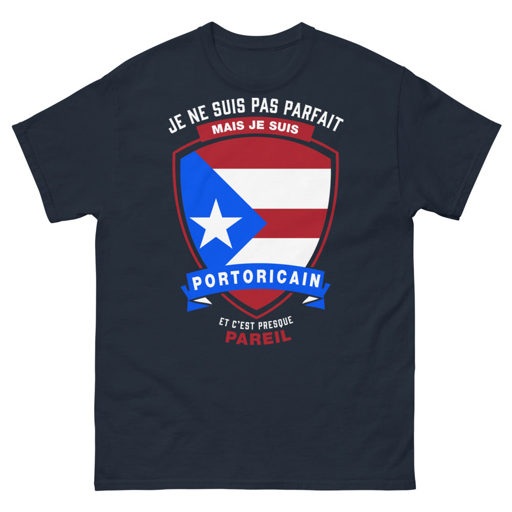 T-shirt Portoricain marine - Je ne suis pas parfait