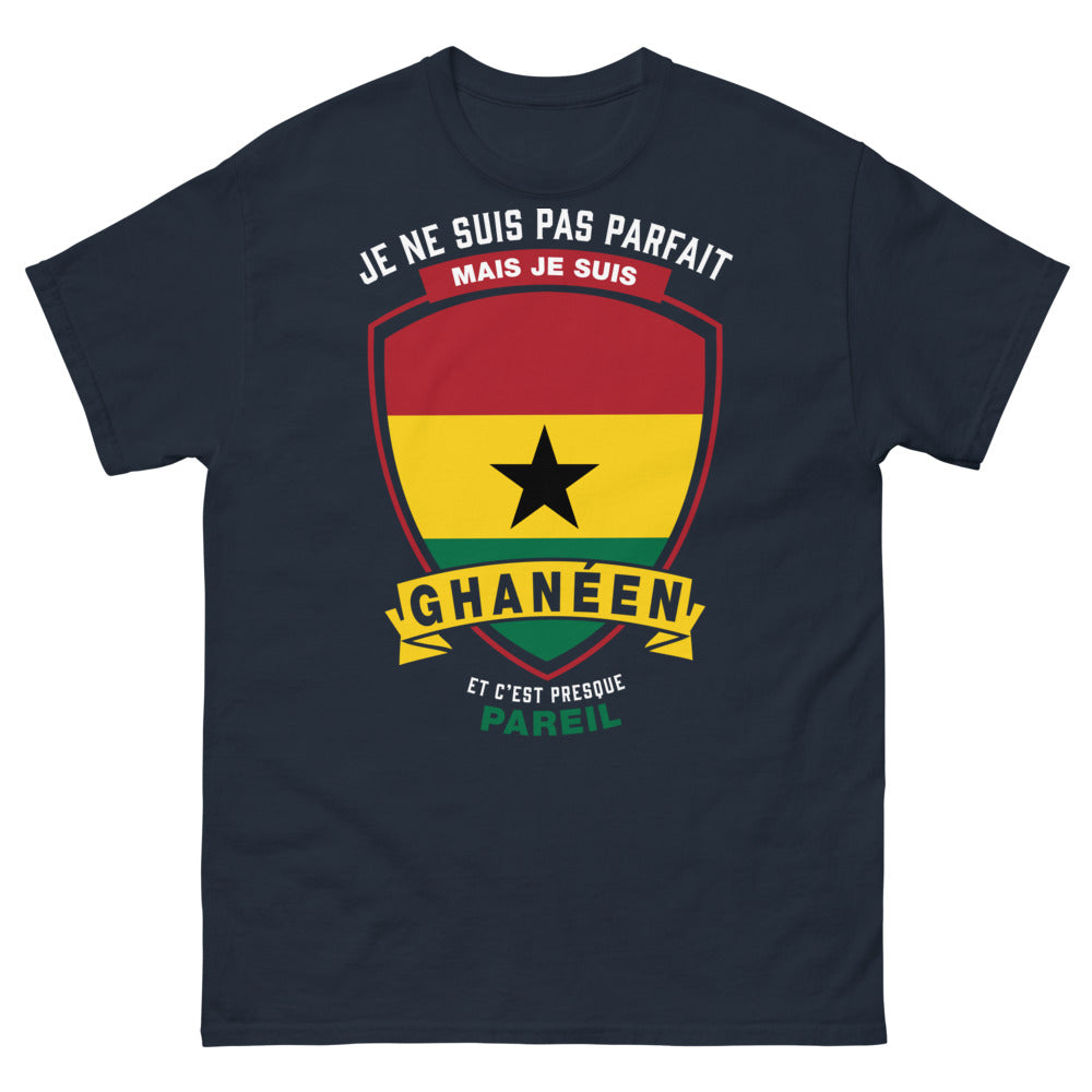 T-shirt Ghanéen marine - Je ne suis pas parfait mais je suis Ghanéen