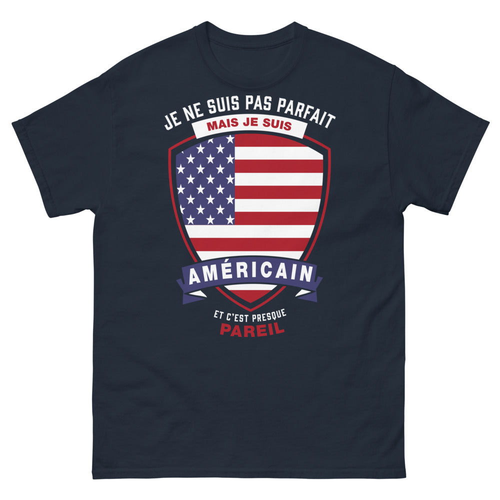 T-shirt Américain marine - presque parfait mais américain