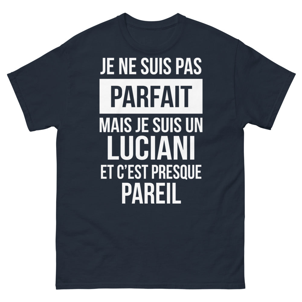 T-shirt Luciani Corse marine - Je ne suis pas parfait mais je suis un Luciani