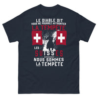 Thumbnail for T-shirt Suisse bleu marine - tempête alpine