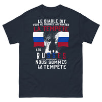 Thumbnail for T-shirt esprit russe bleu marine - La tempête slave