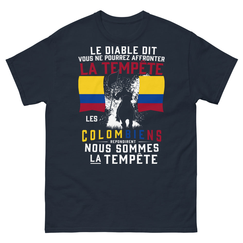 T-shirt Colombiens marine - nous sommes la tempête