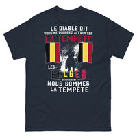 Thumbnail for T-shirt Belgique marine - tempête et humour belge