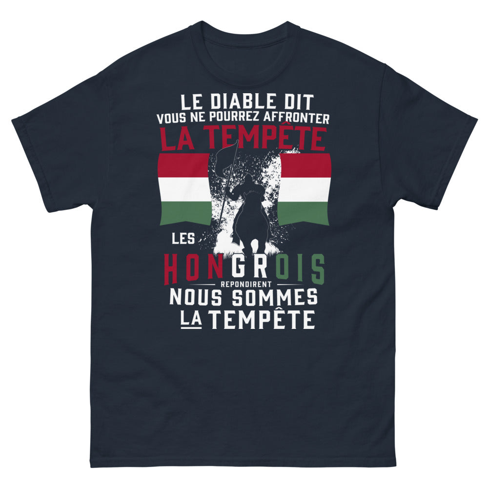 T-shirt Tempête Hongrois marine - esprit indomptable