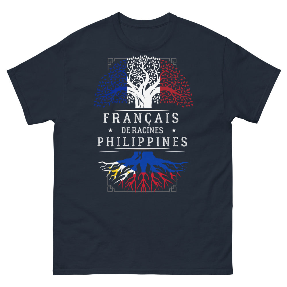T-shirt Philippines marine - Français de racines