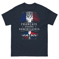 Thumbnail for T-shirt Origines Françaises & Dominicaines marine - double patrimoine