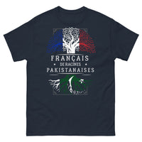 Thumbnail for T-shirt Français d'origine pakistanaise marine - double culture