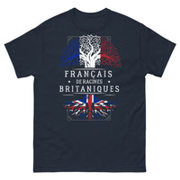 Thumbnail for T-shirt Français de racines britanniques marine - fierté sombre