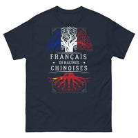 Thumbnail for T-shirt Français de Racines chinoises marine - humour et origines fières
