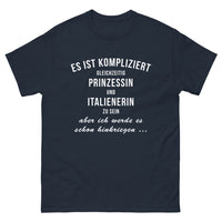 Thumbnail for T-Shirt Prinzessin und Italienerin marineblau - Humor und Stolz
