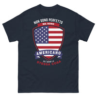 Thumbnail for Maglietta Americano blu navy - doppia identità con humour