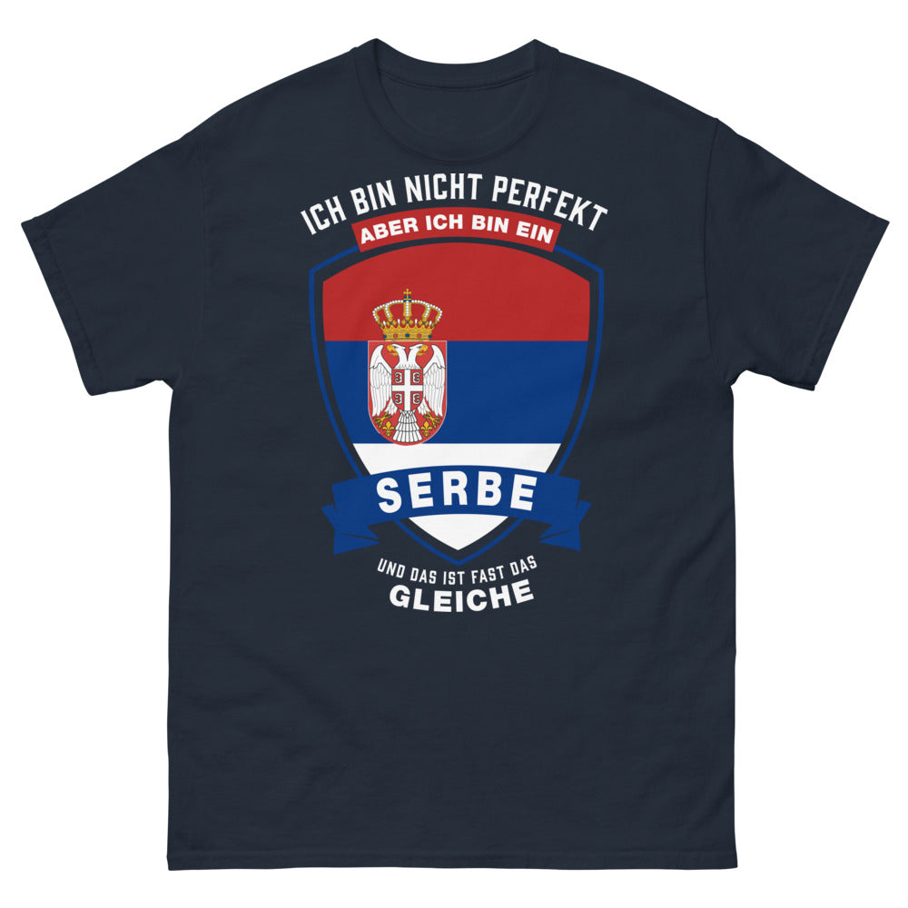 T-shirt Serbie marine - Ich bin nicht perfekt, aber Serbe