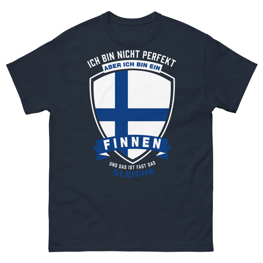 T-shirt Finlande marine - Ich bin nicht perfekt
