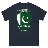 Thumbnail for T-shirt Pakistan bleu marine face - I'm Not Perfect, But I Am A Pakistani