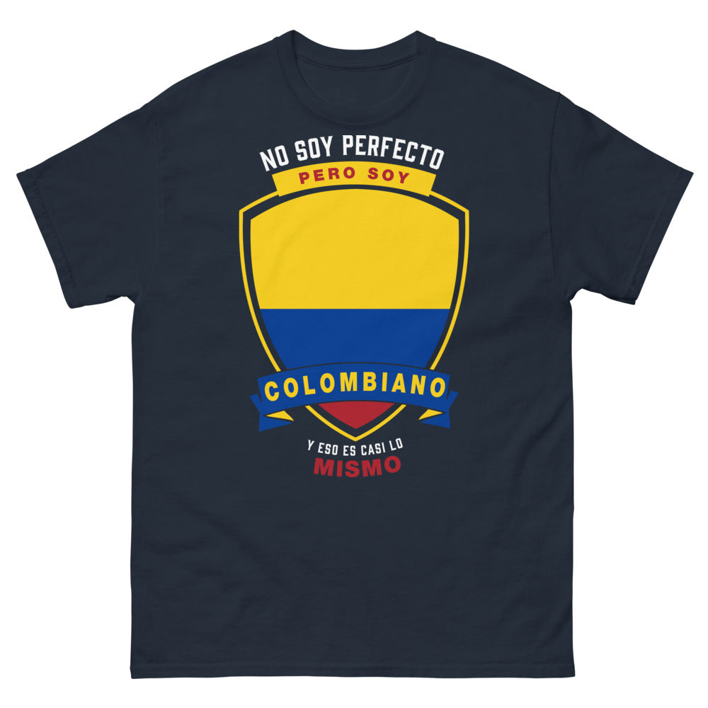 T-shirt Colombie bleu marine - No soy perfecto pero soy Colombiano