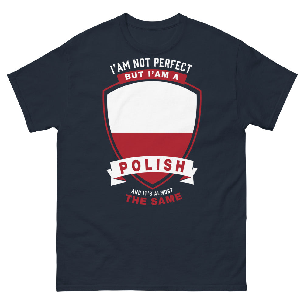 T-shirt Pologne marine - I'm not perfect but I'm a Polish