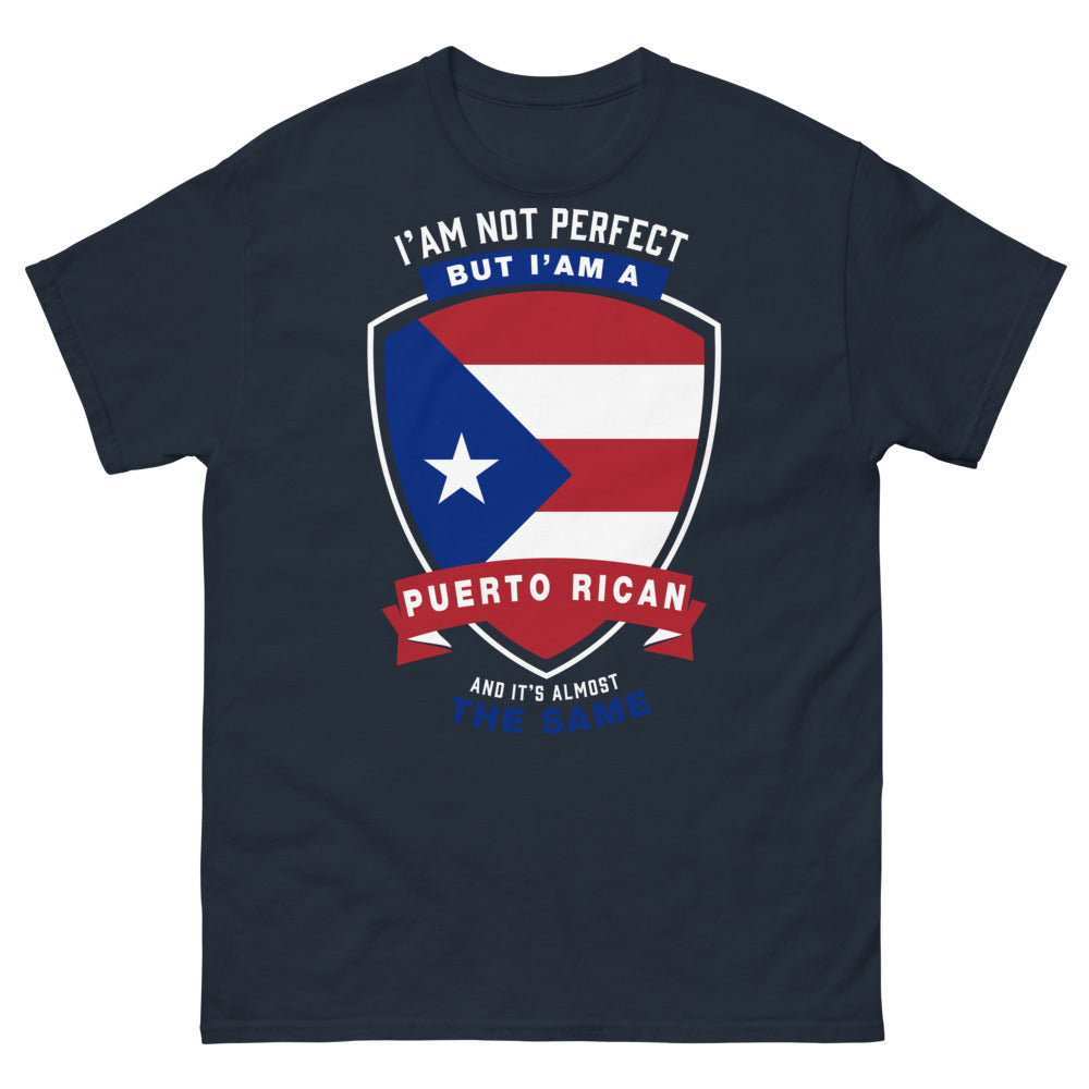 T-shirt Porto Rico marine - I'm not perfect, but I'm a Puerto Rican