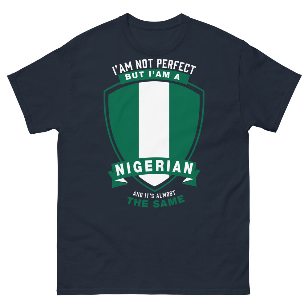 T-shirt Nigéria marine - I'm Not Perfect But I'm a Nigerian