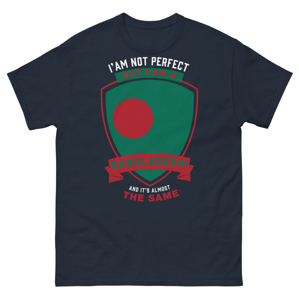 T-shirt bangladais bleu marine - fierté et humour