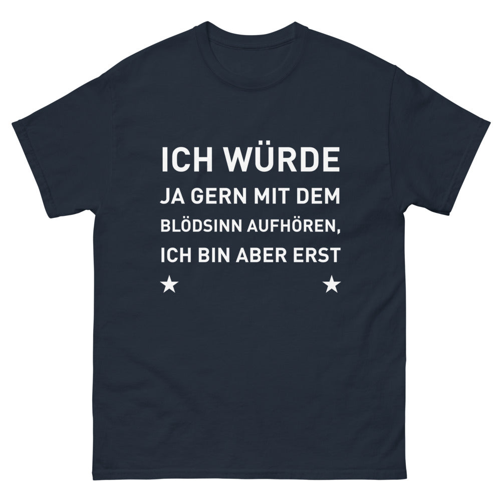 T-Shirt Deutschland dunkelblau - Text blödsinn