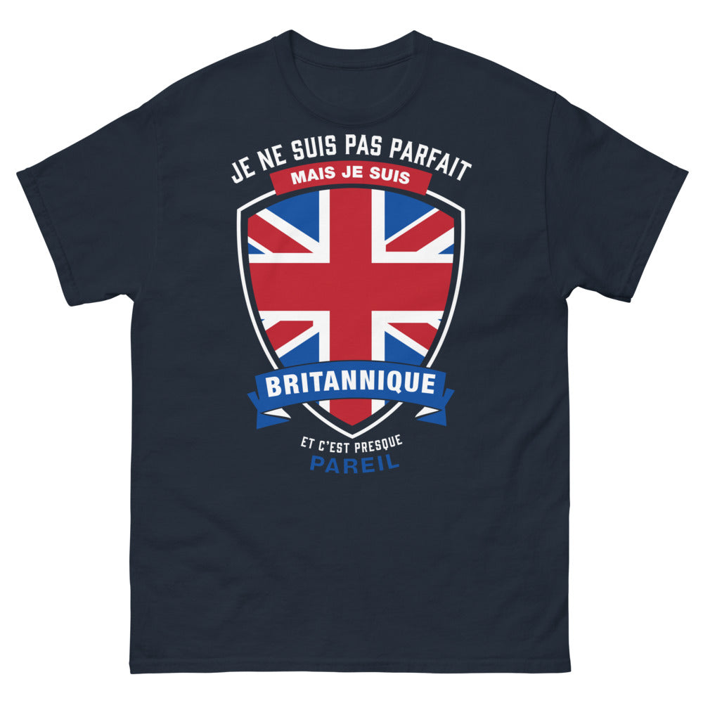 T-shirt Royaume-Uni marine - pas parfait mais Britannique