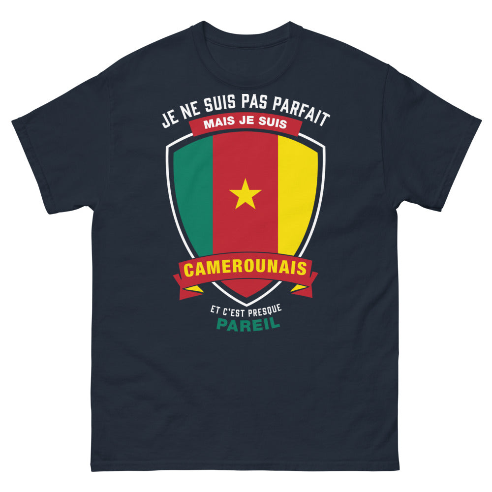 T-shirt Cameroun marine face - je suis Camerounais