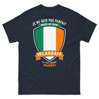 Thumbnail for T-shirt Irlande marine - Je ne suis pas parfait mais irlandais