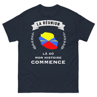 Thumbnail for T-shirt La Réunion marine - Là où mon histoire commence