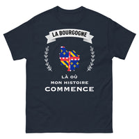 Thumbnail for T-shirt Bourgogne marine - là où mon histoire commence